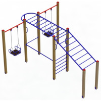 Спорткомплекс для улицы Рукоход + качели